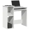 Image de Bureau avec étagères blanc 84x40x78 cm bois d ingénierie