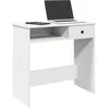 Image de vidaXL Bureau Blanc 80x40x75 cm Bois d'ingénierie, bureau d'ordinateur, bureau debout, bureau avec rangement, bureau d'étude 860472