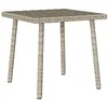 Image de Table basse de jardin rectangulaire gris clair résine tressée