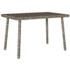 Image de Table basse de jardin rectangulaire gris 60x40x37 cm rotin