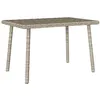Image de Table basse de jardin rectangulaire gris clair résine tressée