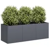 Image de Jardinière anthracite 120x40x40 cm acier laminé à froid