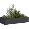Image de Pot de Fleurs Noir 200X80X40 Cm en Acier