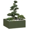 Image de Jardinière vert olive 100x100x40 cm acier