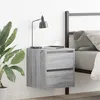 Image de Tables de chevet murales 2 pcs sonoma gris 38x34x40 cm