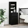 Image de Table de chevet noir 39x35x125 cm bois d'ingénierie