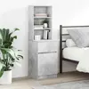 Image de Table de chevet gris béton 39x35x125 cm bois d'ingénierie