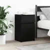 Image de Table de chevet noir 39x35x65 cm bois d'ingénierie