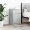Image de vidaXL Tables de chevet 2 pcs sonoma gris 39x35x65cm bois d'ingénierie, meuble de chevet, table d'appoint, armoire de lit, 861330