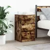 Image de vidaXL Table de chevet avec 3 tiroirs chêne fumé 39x35x65 cm, table d'appoint, armoire de lit, table d'appoint pour la 861345