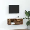 Image de Meuble TV chêne fumé 60x31x25,5 cm bois d ingénierie
