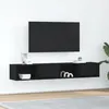 Image de vidaXL Meuble TV 2 pcs chêne noir 80x31x25,5 cm bois d'ingénierie, banc TV, meuble hifi, centre de divertissement, buffet 861457