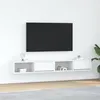 Image de Meubles TV 2 pcs blanc 100x31x25,5 cm bois d ingénierie