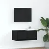 Image de Meuble TV chêne noir 60x31x25,5 cm bois d ingénierie