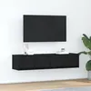 Image de Meubles TV 2 pcs chêne noir 60x31x25,5 cm bois d ingénierie