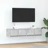 Image de vidaXL Meubles TV 2 pcs gris béton 60x31x25,5 cm bois d'ingénierie, banc TV, meuble hifi, centre de divertissement, buffet 861497
