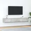Image de Meubles TV 2 pcs gris béton 80x31x25,5 cm bois d ingénierie