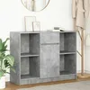 Image de vidaXL Buffet avec tiroir gris béton 101x35x76 cm bois d'ingénierie, meuble de rangement, buffet, meuble d'entrée, meuble 861565