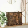 Image de Buffet avec tiroir chêne fumé 71x35x65 cm bois d ingénierie