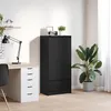 Image de Armoire avec tiroir chêne noir 55,5x34x119,5 cm bois ingénierie