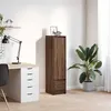 Image de Buffet haut chêne marron 29,5x34x119,5 cm bois d ingénierie