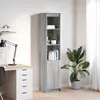 Image de Buffet sonoma gris 37,5x35x180 cm bois d ingénierie
