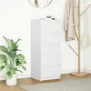 Image de Buffet avec tiroirs blanc 37,5x35x99 cm bois d ingénierie