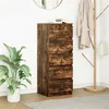 Image de Buffet avec tiroirs chêne fumé 37,5x35x99 cm bois d ingénierie