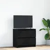 Image de vidaXL Meuble TV noir 60x35x54 cm bois d'ingénierie, support TV, meuble hifi, centre de divertissement, buffet TV, meuble 861779