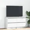 Image de Meuble TV blanc 100x35x54 cm bois d ingénierie