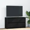 Image de Meuble TV noir 100x35x54 cm bois d ingénierie