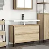 Image de Meuble salle de bain lavabo tiroirs chêne sonoma 90x34,5x60 cm