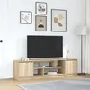 Image de vidaXL Meuble TV chêne sonoma 188,5x41x50 cm bois d'ingénierie, support TV, meuble télé, meuble multimédia, banc TV, meuble 3328419