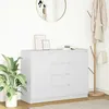 Image de vidaXL Buffet avec tiroirs blanc 100,5x35x76 cm bois d'ingénierie, meuble de rangement, buffet, meuble d'entrée, meuble 3328444