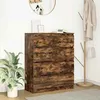 Image de vidaXL Buffet chêne fumé 80x35x99 cm bois d'ingénierie, armoire de rangement, meuble d'entrée, meuble d'appoint, meuble de 3328484