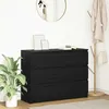 Image de vidaXL Buffet chêne noir 100x35x76 cm bois d'ingénierie, armoire de rangement, meuble d'entrée, meuble d'appoint, meuble de 3328499