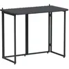 Image de Table de jardin pliante VidaXL noir 90 x 51 x 75 cm polyrotin - d'extérieur