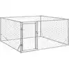 Image de Maison Extérieure Pour Chien Avec Porte 2x2x1 M Acier Galvanisé