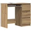 Image de Bureau chêne artisanal 90x45x76 cm bois d ingénierie