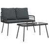 Image de Salon de jardin GENERIQUE 2 pieces 2 personnes 106 x 51 x 90 cm rotin