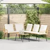 Image de Ensemble de canapés de jardin 2 pièces avec coussins en poly rattan naturel