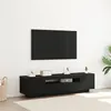 Image de Buffet TV avec lumières LED noir chêne 160x35x40 cm en bois d ingénierie