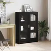 Image de Bibliothèque chêne noir 82,5x30,5x115 cm bois d ingénierie