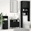 Image de vidaXL Armoire lavabo de salle de bain chêne noir 60x30x60 cm, placard lavabo de salle de bain, meubles de salle de bain, 862234