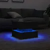Image de Table basse avec lumières LED chêne noir 50x50x40 cm