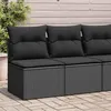 Image de Salon de jardin modulable Vidaxl resine tressee noir 4 pieces 55.0 x 62 x 69 4 personnes