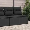 Image de Salon de jardin modulable Vidaxl resine tressee noir 2 pieces 55.0 x 62 x 69 4 personnes