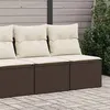 Image de Salon de jardin modulable Vidaxl marron resine tressee 4 pieces