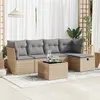Image de Salon de jardin modulable GENERIQUE 6 pieces 5 personnes 55 x 55 x 37 cm resine tressee