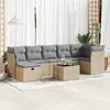 Image de vidaXL Salon de jardin avec coussins 8 pcs beige résine tressée 3325315